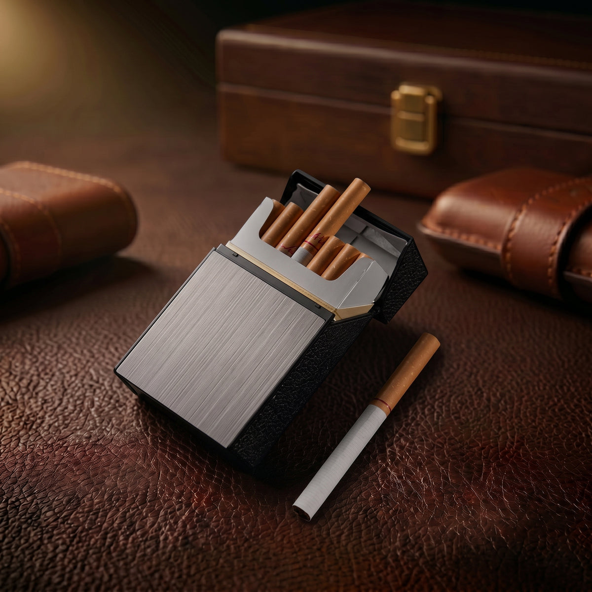 𝐏𝐫𝐞𝐦𝐢𝐮𝐦 2-𝐢𝐧-1 𝐂𝐢𝐠𝐚𝐫𝐞𝐭𝐭𝐞 𝐂𝐚𝐬𝐞 & 𝐔𝐒𝐁 𝐄𝐥𝐞𝐜𝐭𝐫𝐢𝐜 𝐋𝐢𝐠𝐡𝐭𝐞𝐫 - 𝐑𝐞𝐜𝐡𝐚𝐫𝐠𝐞𝐚𝐛𝐥𝐞 𝐅𝐥𝐚𝐦𝐞𝐥𝐞𝐬𝐬 𝐂𝐨𝐢𝐥