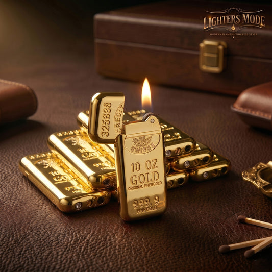 𝐏𝐫𝐞𝐦𝐢𝐮𝐦 𝐆𝐨𝐥𝐝 𝐁𝐚𝐫 𝐋𝐢𝐠𝐡𝐭𝐞𝐫 - 𝐑𝐞𝐟𝐢𝐥𝐥𝐚𝐛𝐥𝐞 𝐆𝐨𝐥𝐝 𝐌𝐞𝐭𝐚𝐥 𝐋𝐢𝐠𝐡𝐭𝐞𝐫