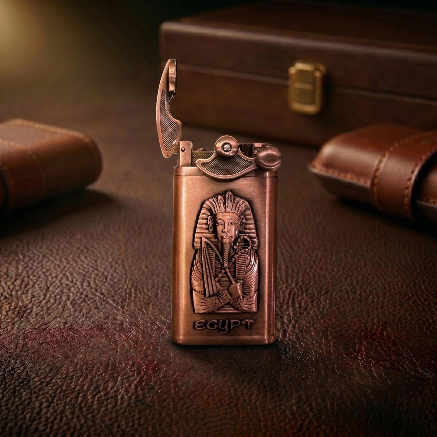 𝐏𝐫𝐞𝐦𝐢𝐮𝐦 𝐀𝐧𝐭𝐢𝐪𝐮𝐞 𝐄𝐠𝐲𝐩𝐭𝐢𝐚𝐧  𝐋𝐢𝐠𝐡𝐭𝐞𝐫 - 𝐕𝐢𝐧𝐭𝐚𝐠𝐞 𝐋𝐢𝐟𝐭-𝐀𝐫𝐦 𝐂𝐨𝐩𝐩𝐞𝐫 𝐆𝐚𝐬 𝐋𝐢𝐠𝐡𝐭𝐞𝐫