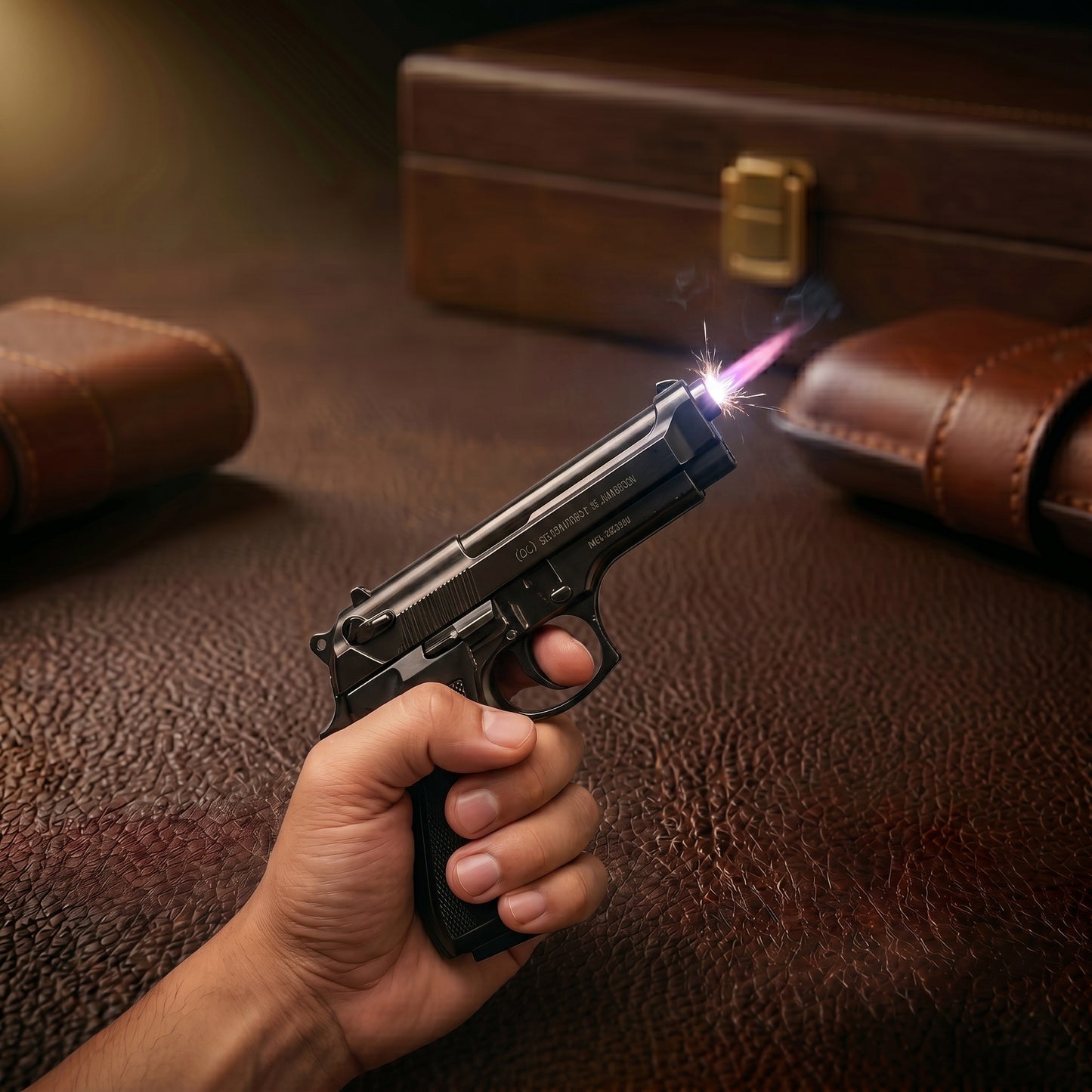 𝗣𝗿𝗲𝗺𝗶𝘂𝗺 9𝗺𝗺 𝗣𝗶𝘀𝘁𝗼𝗹 𝗟𝗶𝗴𝗵𝘁𝗲𝗿 - 𝗪𝗶𝗻𝗱𝗽𝗿𝗼𝗼𝗳 𝗠𝗲𝘁𝗮𝗹 𝗚𝘂𝗻 𝗟𝗶𝗴𝗵𝘁𝗲𝗿