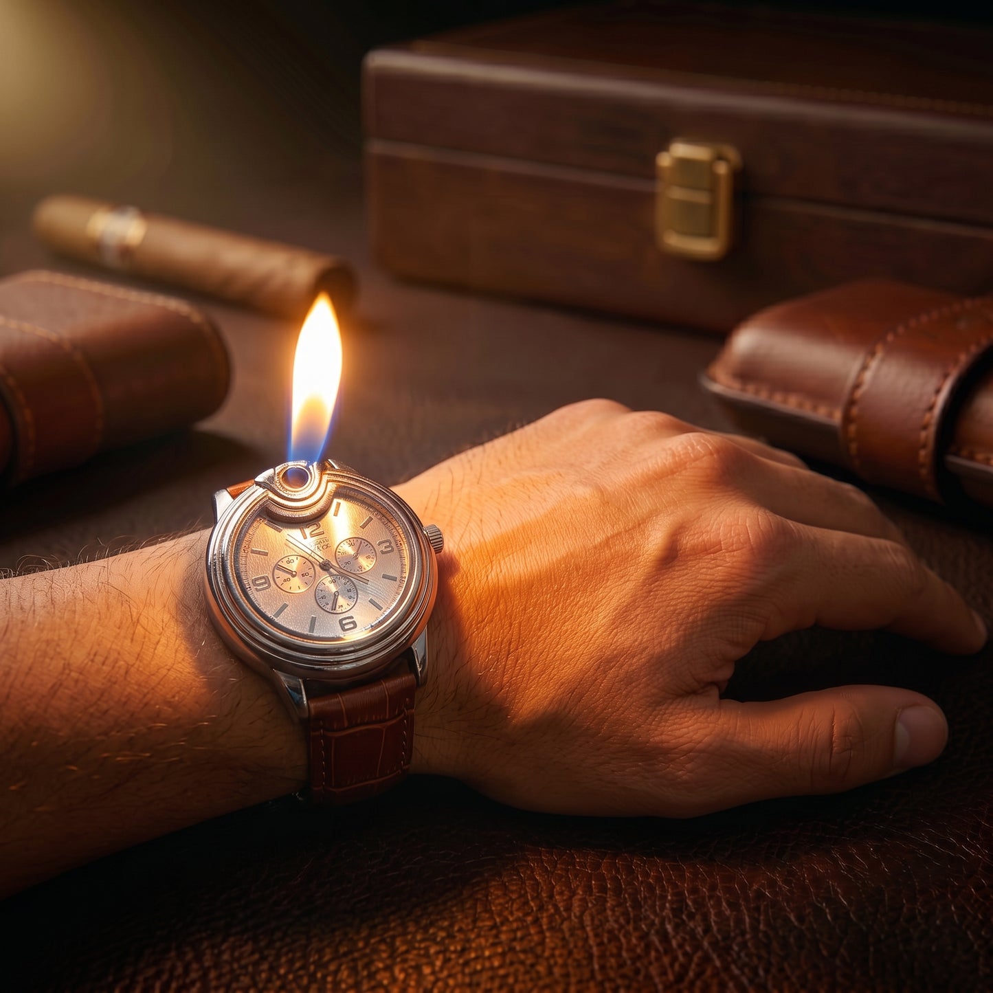 𝗟𝘂𝘅𝘂𝗿𝘆 𝗖𝗵𝗿𝗼𝗻𝗼𝗴𝗿𝗮𝗽𝗵 𝗪𝗮𝘁𝗰𝗵 𝗟𝗶𝗴𝗵𝘁𝗲𝗿 - 𝗟𝗲𝗮𝘁𝗵𝗲𝗿 𝗦𝘁𝗿𝗮𝗽 𝗘𝗱𝗶𝘁𝗶𝗼𝗻