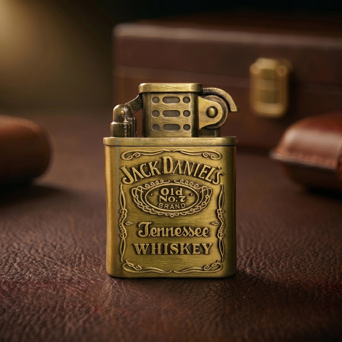 𝐀𝐧𝐭𝐢𝐪𝐮𝐞 𝐁𝐫𝐚𝐬𝐬 𝐉𝐚𝐜𝐤 𝐃𝐚𝐧𝐢𝐞𝐥'𝐬 𝐆𝐚𝐬 𝐋𝐢𝐠𝐡𝐭𝐞𝐫 - 𝐄𝐦𝐛𝐨𝐬𝐬𝐞𝐝 𝐒𝐨𝐟𝐭 𝐅𝐥𝐚𝐦𝐞 𝐏𝐨𝐜𝐤𝐞𝐭 𝐋𝐢𝐠𝐡𝐭𝐞𝐫