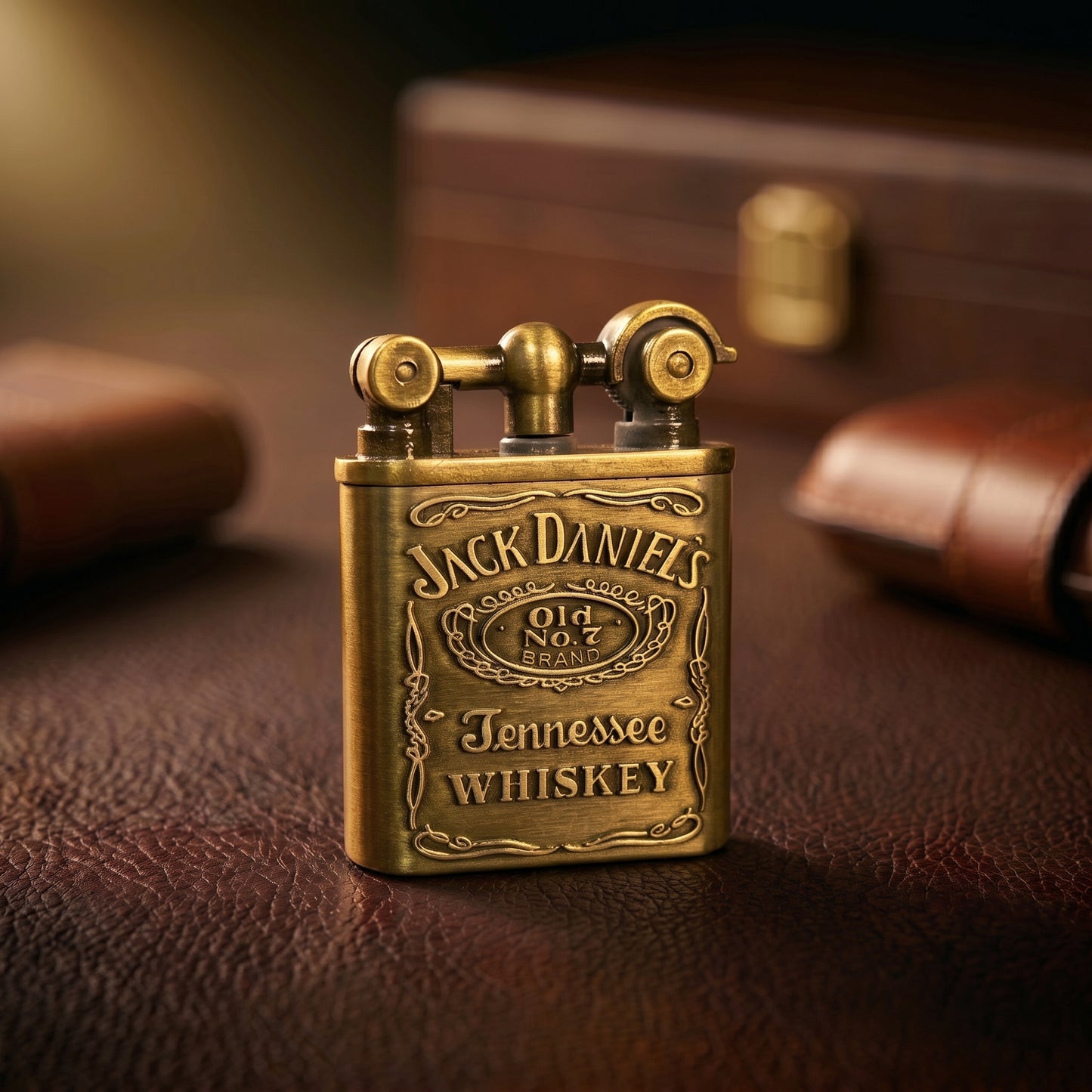 𝐕𝐢𝐧𝐭𝐚𝐠𝐞 𝐉𝐚𝐜𝐤 𝐃𝐚𝐧𝐢𝐞𝐥'𝐬 𝐁𝐫𝐚𝐬𝐬 𝐋𝐢𝐠𝐡𝐭𝐞𝐫 - 𝐀𝐧𝐭𝐢𝐪𝐮𝐞 𝐋𝐢𝐟𝐭-𝐀𝐫𝐦 𝐒𝐨𝐟𝐭 𝐅𝐥𝐚𝐦𝐞 𝐆𝐚𝐬 𝐋𝐢𝐠𝐡𝐭𝐞𝐫